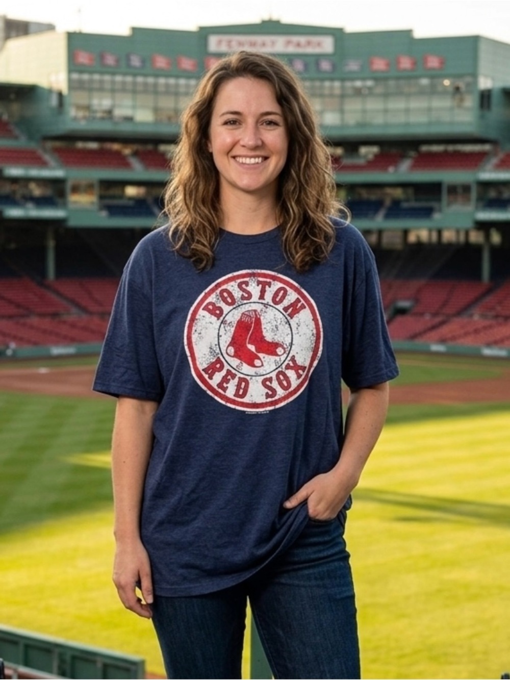 Genuine Merchandise Navy T-Shirt with Red & White Boston Red Sox Logo